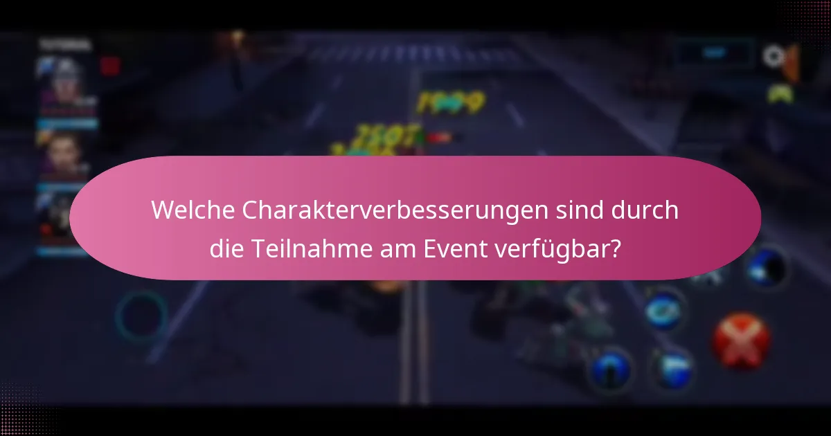 Welche Charakterverbesserungen sind durch die Teilnahme am Event verfügbar?